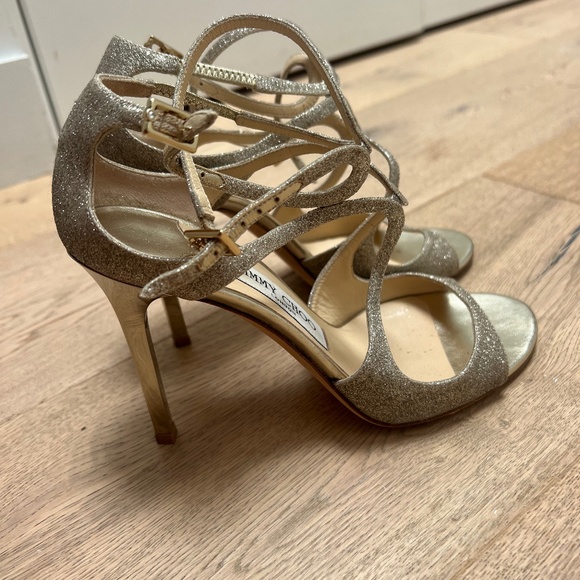 Jimmy Choo Azia 95 Glitter Heels 36 - Picture 2 of 5